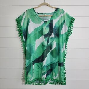 Yincro Women's Tropical‎ Swimsuit Coverup. Size: L